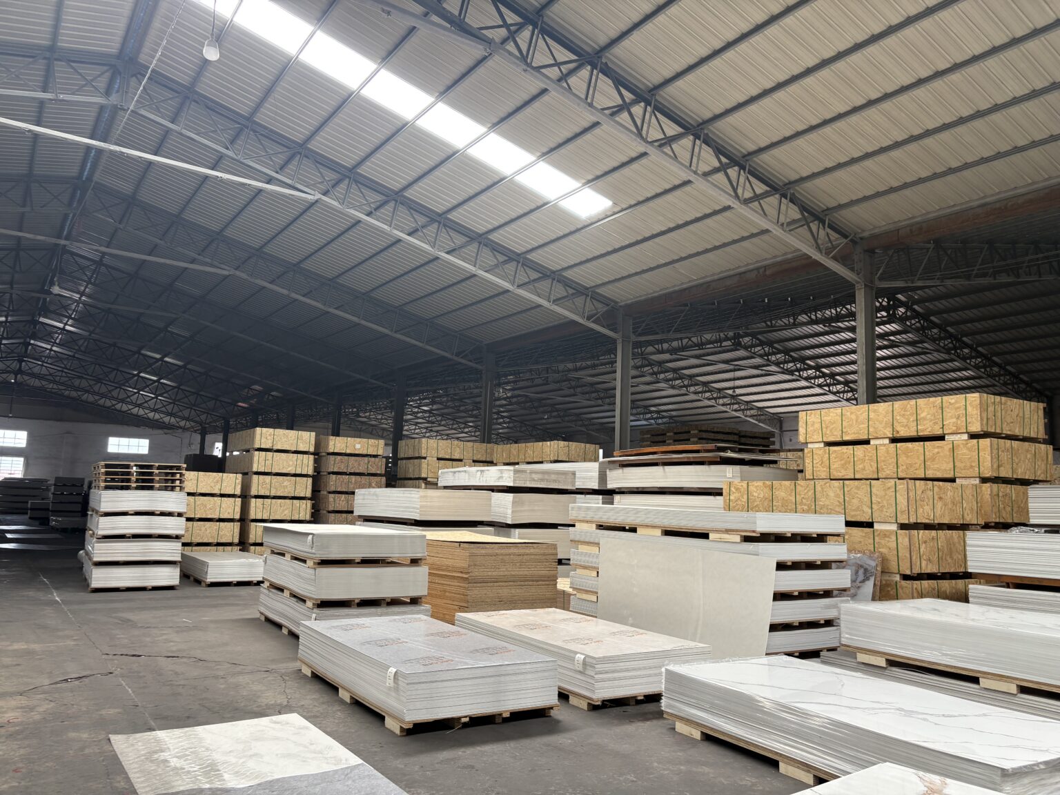 Warehouse stock for wall panel orders