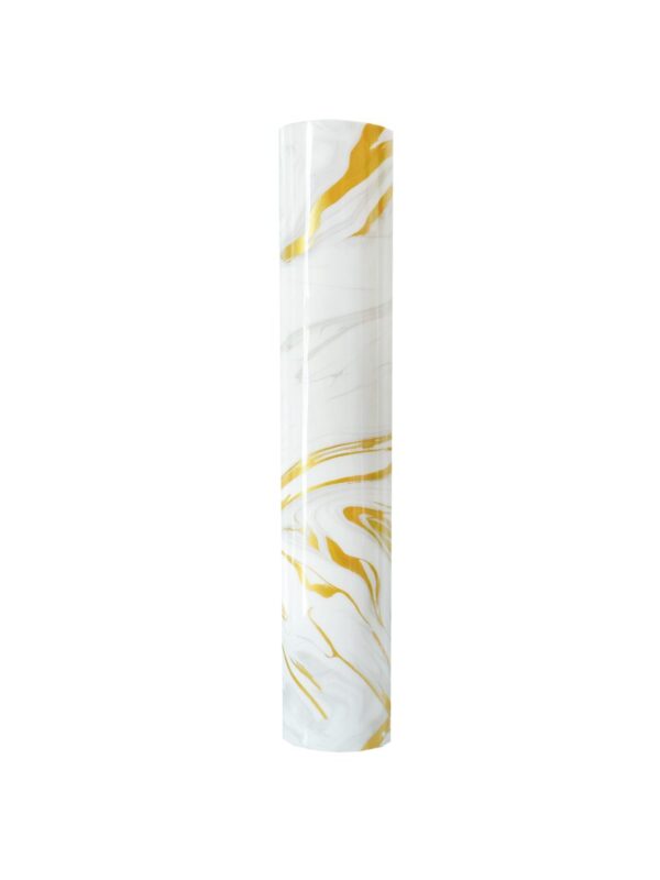 PET Wall Film Roll - White Gold Marble Roll