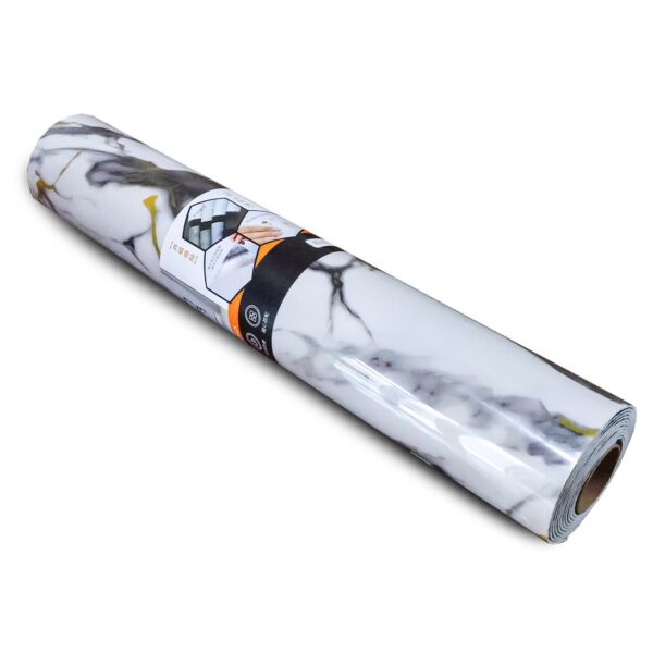 PET Wall Film Roll - White Black Marble Roll