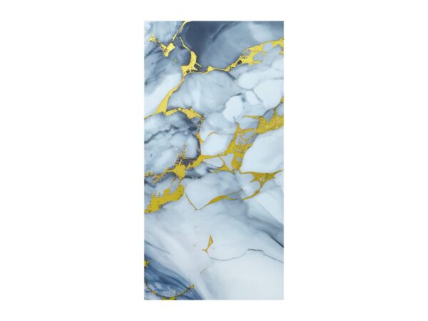 PET Marble Wall Film - Blue Gold Marble Portrait PET Marble Wall Film - Blue Gold Marble Portrait