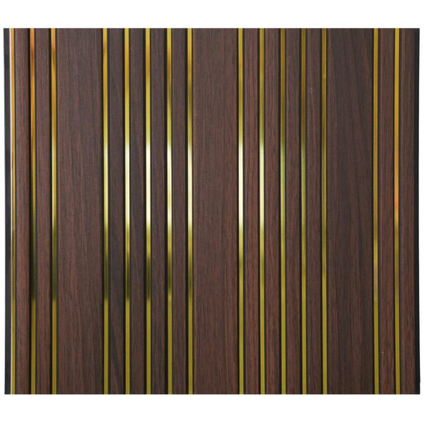 PVC Wall Panel - Dark Walnut Gold